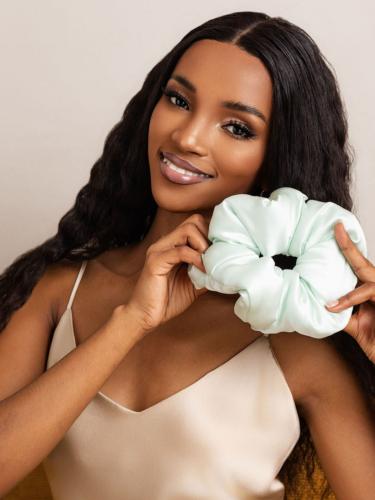 [Mintgroen] SilkSilky-NL Zijde Scrunchie 003