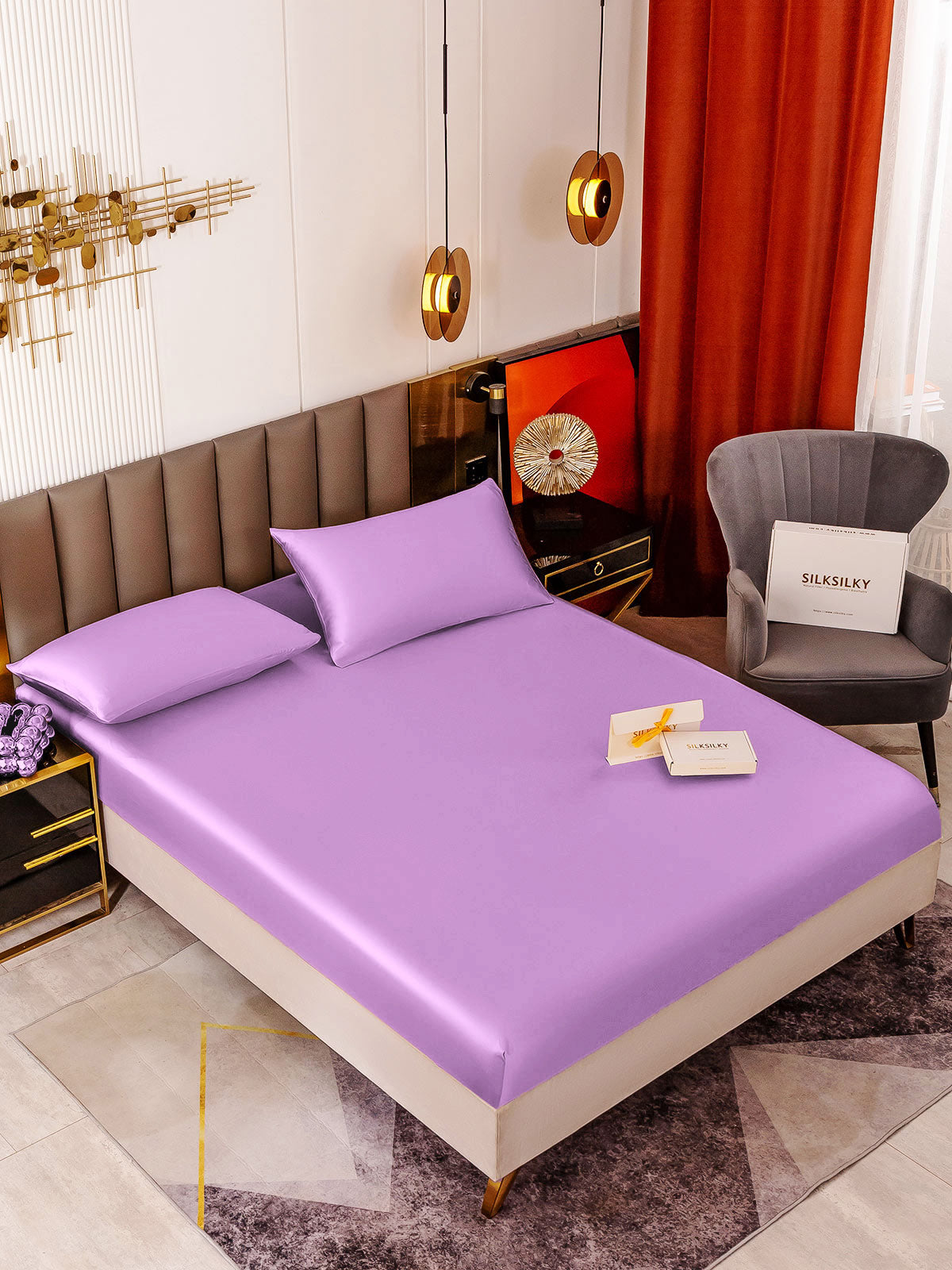 [Lavendel] SilkSilky-NL 19Momme Bedding Set 001