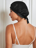 SilkSilky NL Pure Silk Sleep Cap Zwart 003