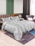 SilkSilky NL 25Momme Pure Silk Bedding Set Zilver 001