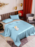 SilkSilky NL 19Momme Pure Silk Bedding Set Lichtblauw 001