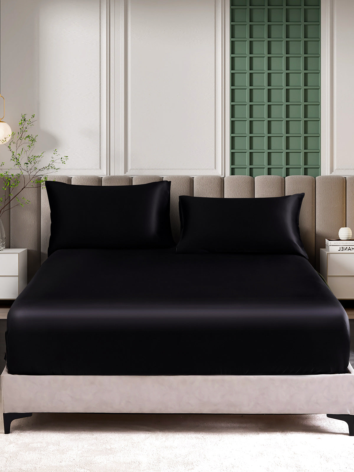 SilkSilky NL 25Momme Pure Silk Bedding Set Zwart 002