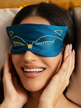 [Koningsblauw] SilkSilky-NL Zijde Eye Mask 002