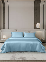 [Lichtblauw] SilkSilky-NL 19Momme Bedding Set 002