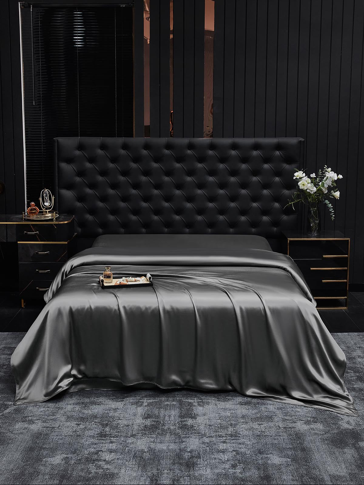 [Donkergrijs] SilkSilky-NL 19Momme Duvet Cover 002