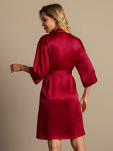 [Wijn] SilkSilky-NL 3/4 Sleeve Dames Kamerjas 002