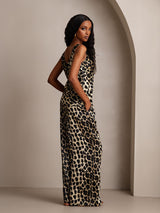 [Leopard] SilkSilky-NL Boat Hals Cami-Set 002,