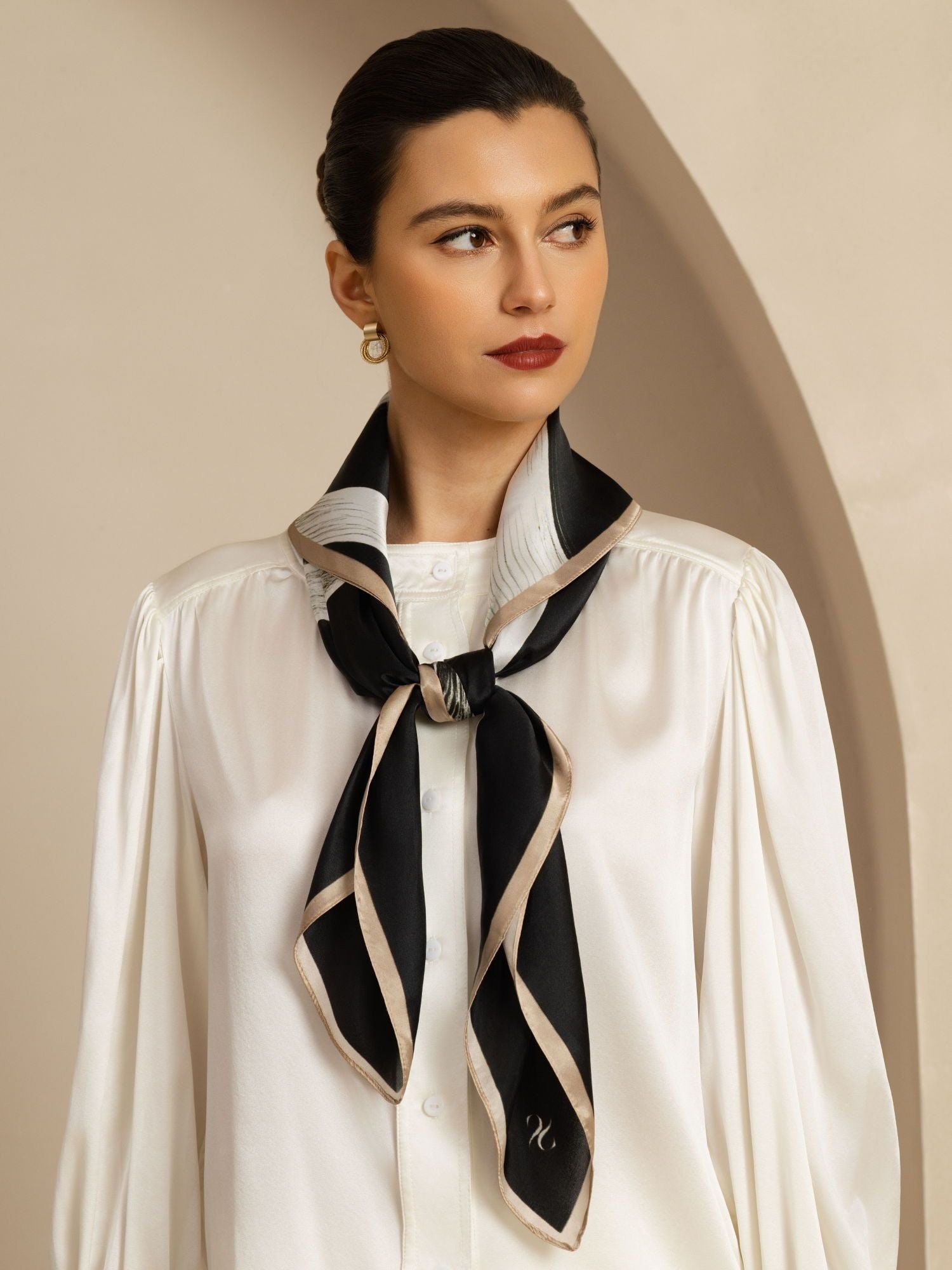 [P106] SilkSilky-NL Pure Silk Scarf 004