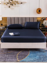 [Donkerblauw] SilkSilky-NL 19Momme Bedding Set 002