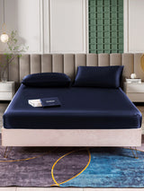 [Donkerblauw] SilkSilky-NL 25Momme Bedding Set 002