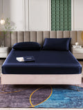 SilkSilky NL 25Momme Pure Silk Bedding Set Donkerblauw 002