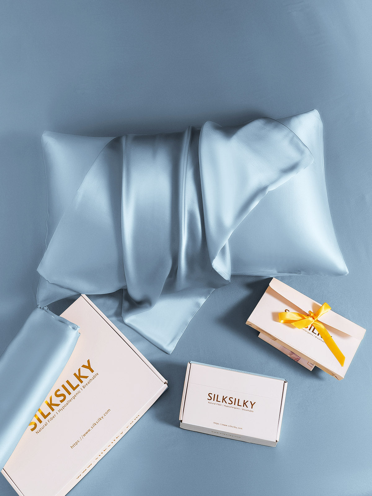 [Lichtblauw] SilkSilky-NL 19Momme Pillowcase 006