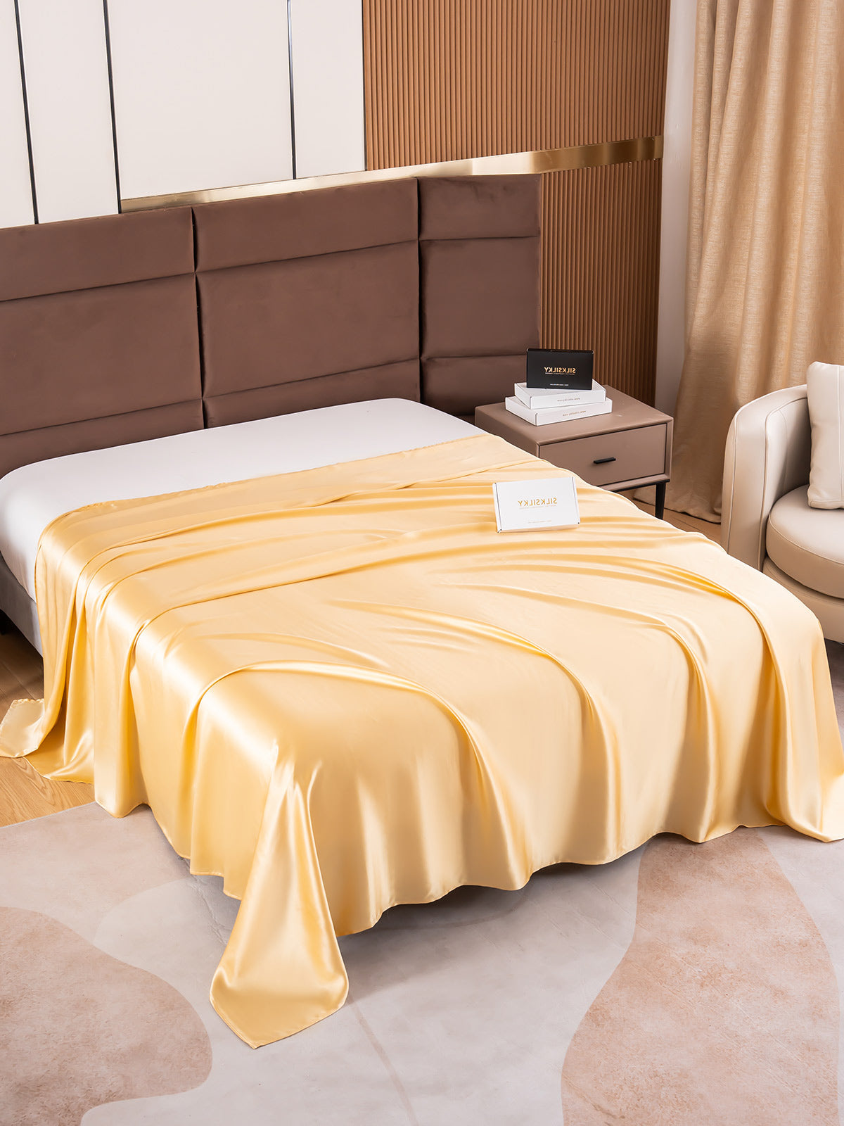 [Champagne] SilkSilky-NL 19Momme Sheet 002