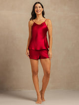 [Wijn] SilkSilky-NL V Neck Cami-Set 007