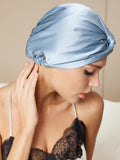 SilkSilky NL Pure Silk Sleep Cap StaalBlauw 002