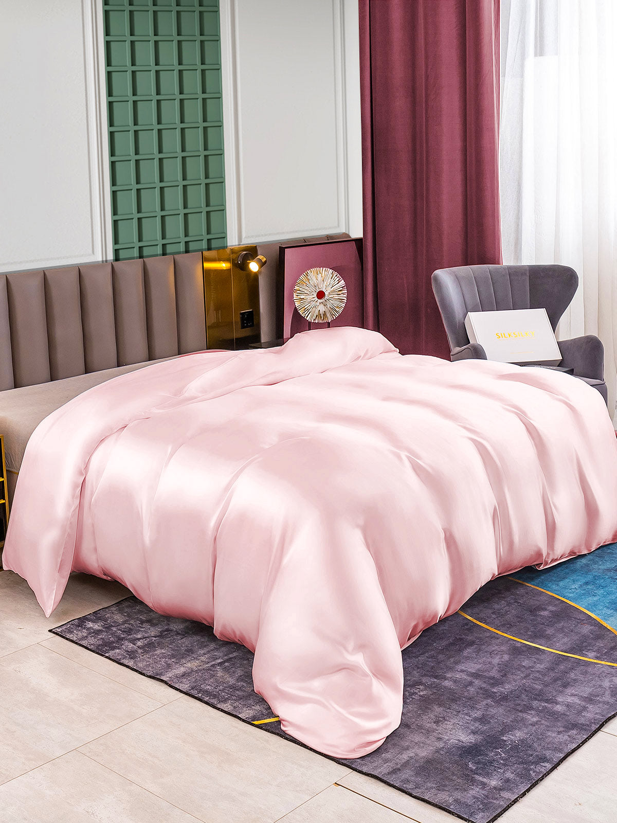 [Roze] SilkSilky-NL 25Momme Duvet Cover 001