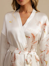 [Wit] SilkSilky-NL 3/4 Sleeve Dames Kamerjas 005
