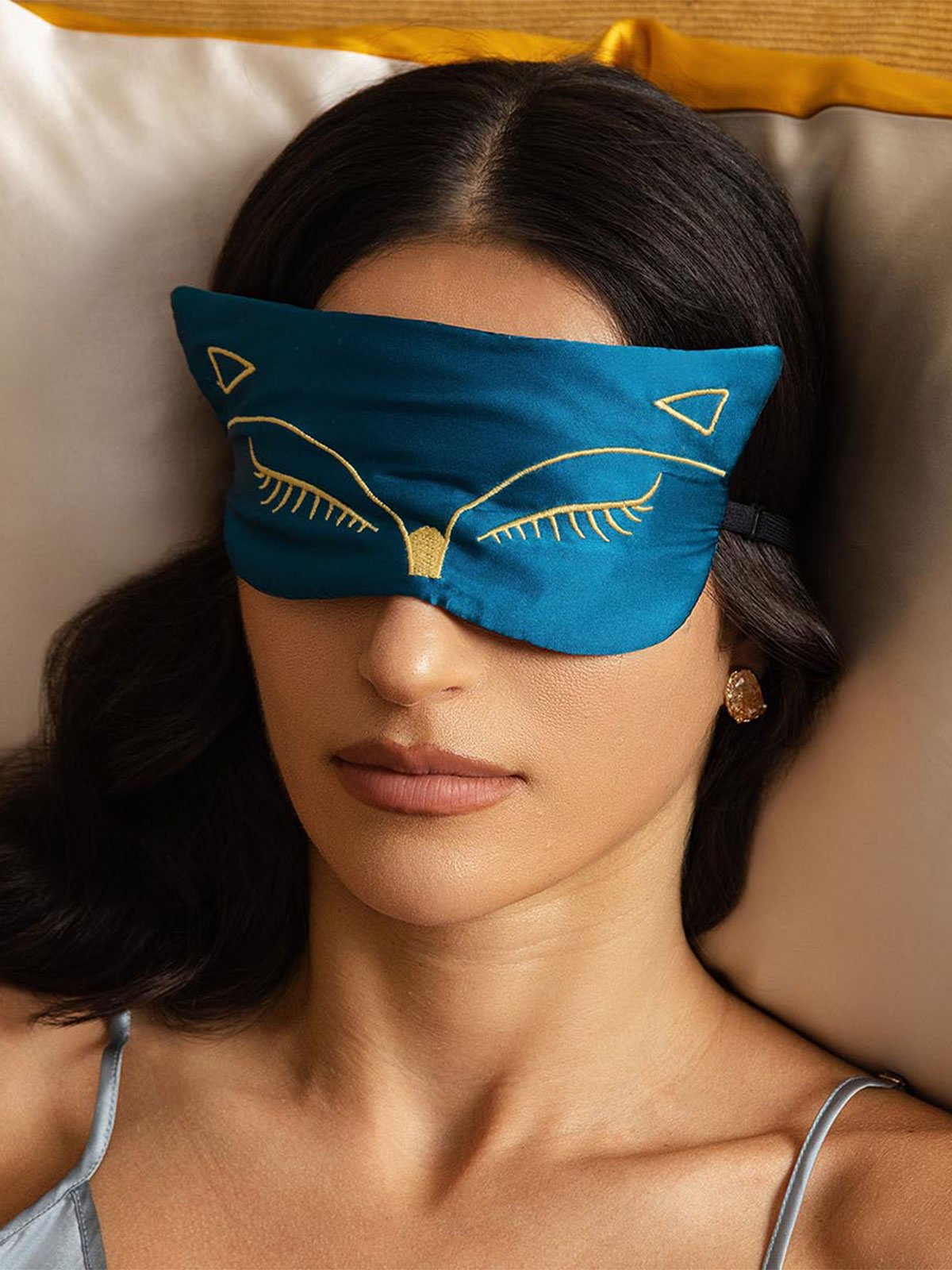 [Koningsblauw] SilkSilky-NL Zijde Eye Mask 001