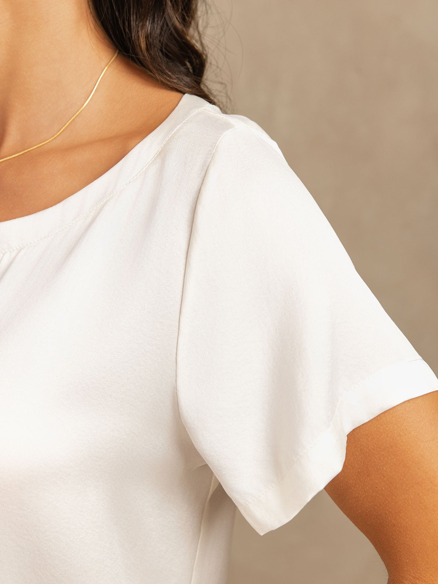 [Wit] SilkSilky-NL 19Momme Zijde Womens Pajamas 004