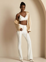[Champagne] SilkSilky-NL 19Momme Lange Mouw Dames Bovenkleding 006