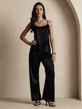 [Zwart] SilkSilky-NL Spaghetti Strap Cami-Top 006