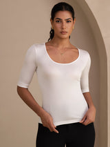[Wit] SilkSilky-NL Half Sleeve Dames T-Shirt 006