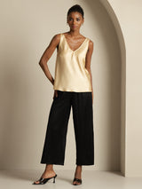 [Champagne] SilkSilky-NL Sleeveless V Neck Cami-Top 008