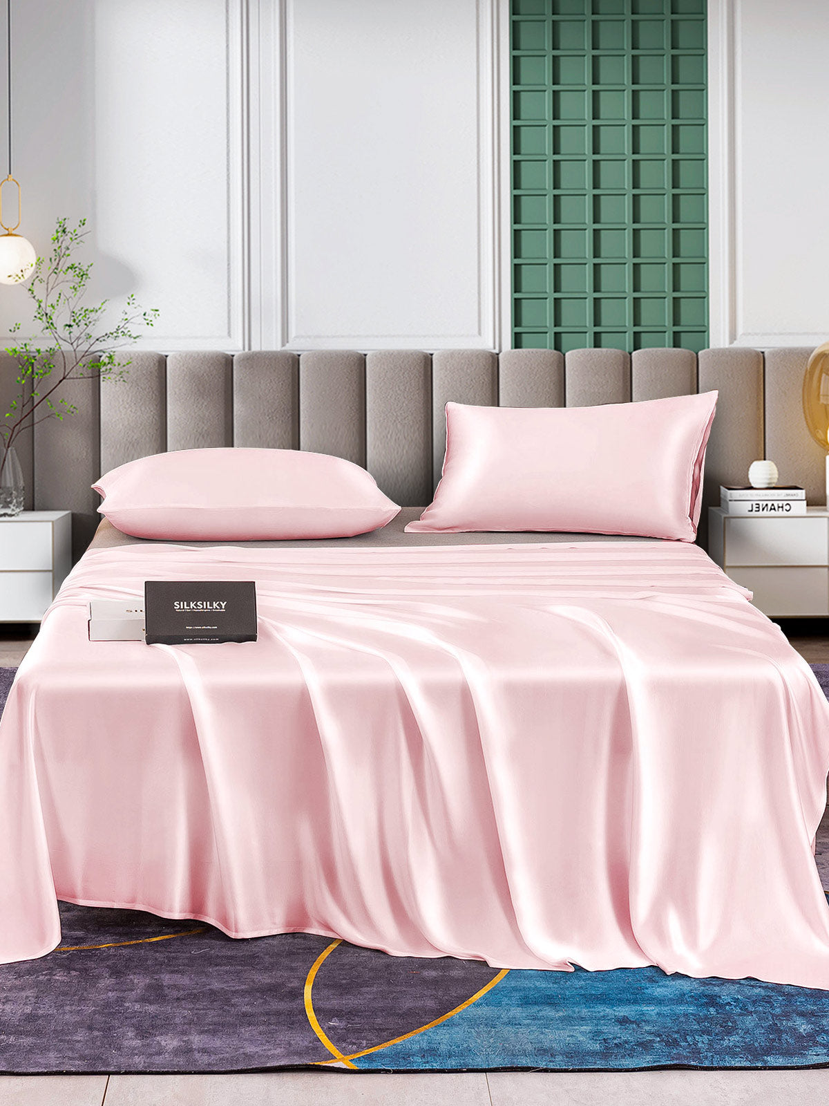 [Roze] SilkSilky-NL 25Momme Bedding Set 001