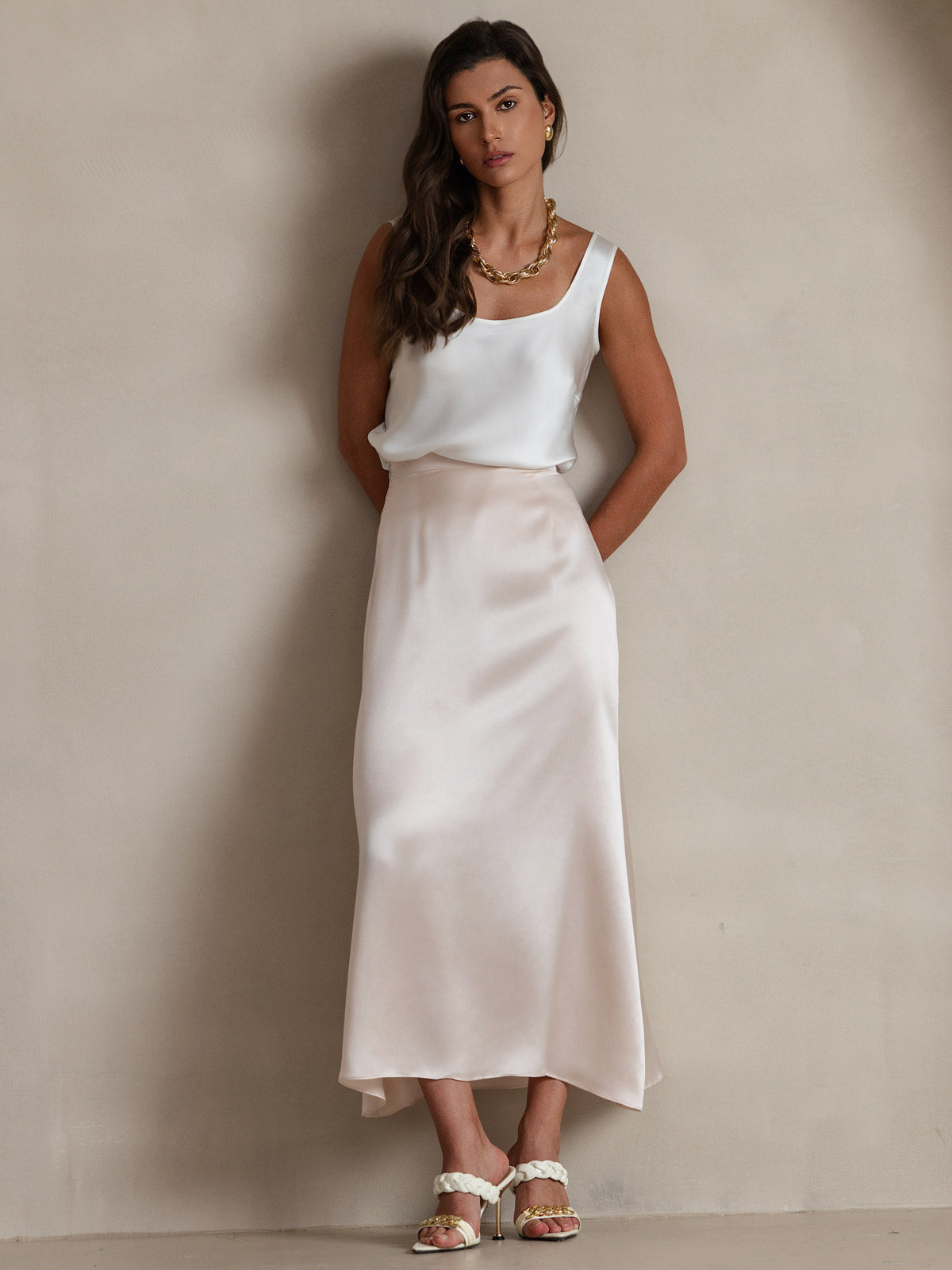 [Wit] SilkSilky-NL 19Momme Zijde Camisoles 007