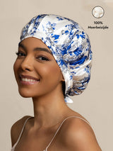 [Blauw Wit Porselein] SilkSilky-NL Slaapmutsen 001