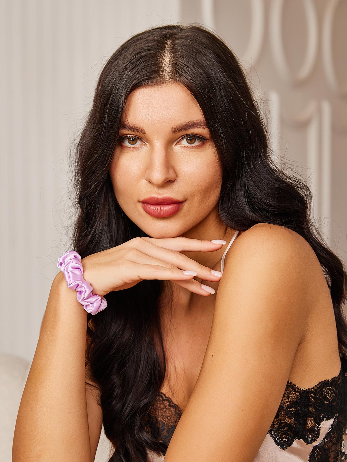 [Lavendel] SilkSilky-NL 19Momme Scrunchie 002