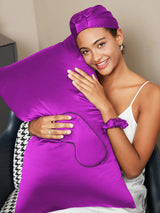 [Paars] SilkSilky-NL 19Momme Pure Silk Pillowcase Set 001