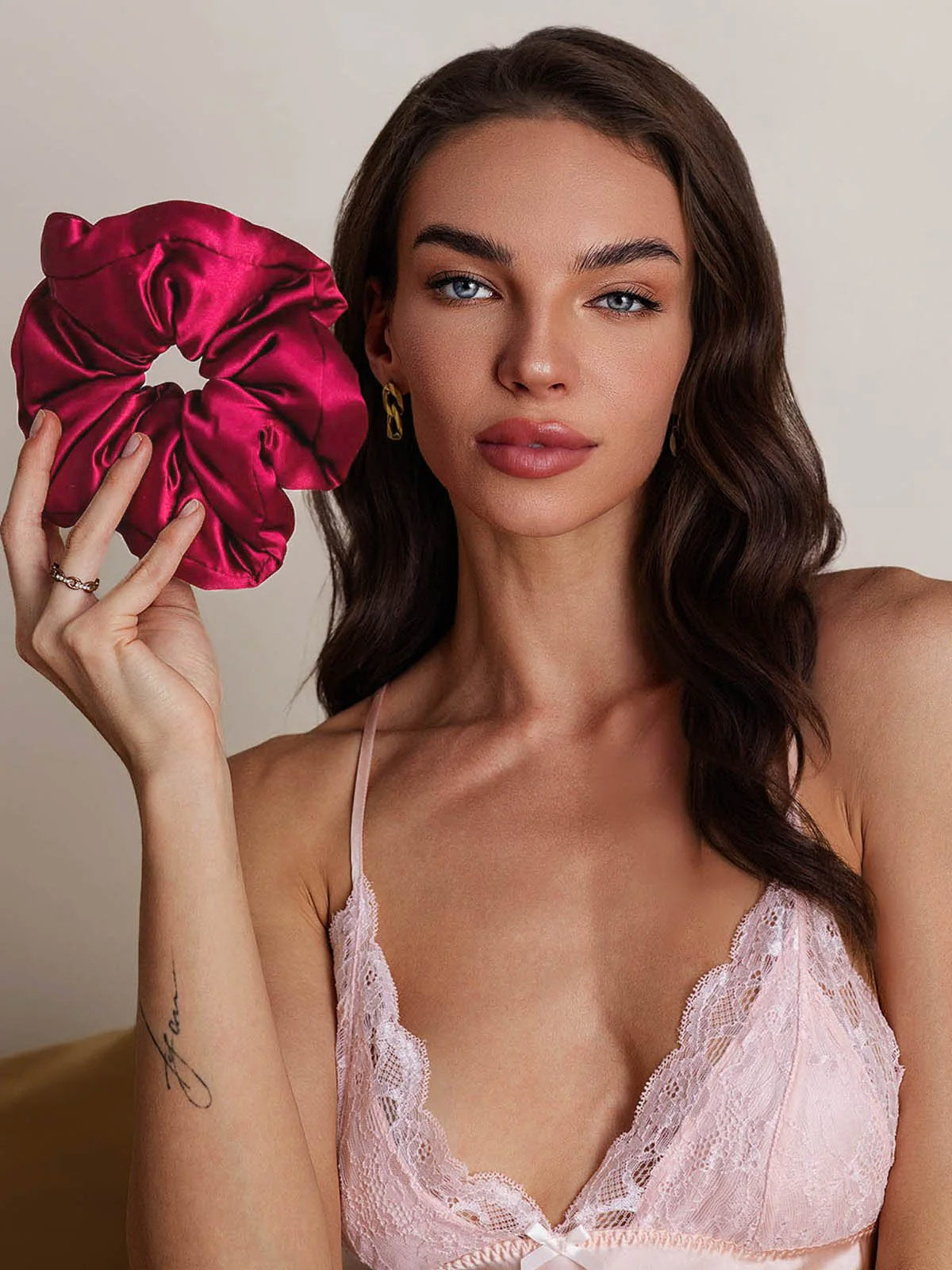 [Wijn] SilkSilky-NL Zijde Scrunchie 003