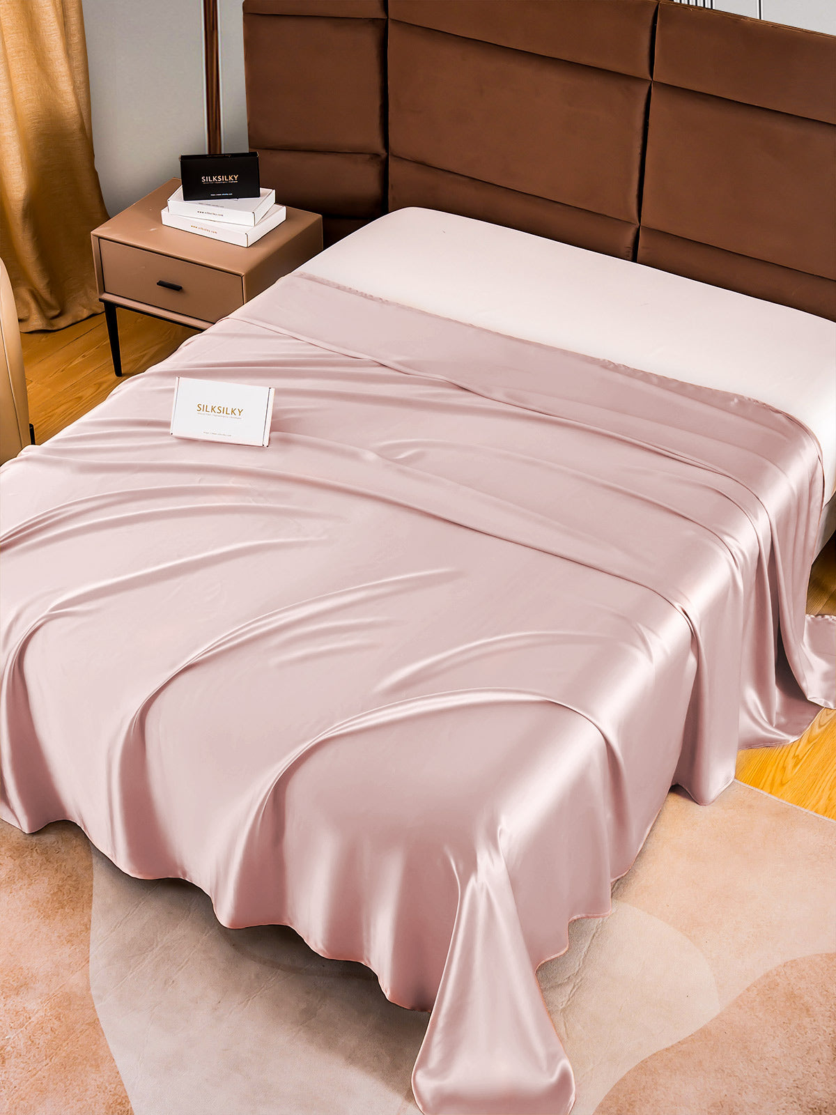 SilkSilky NL 22Momme Pure Silk Sheet BleekMauve 003