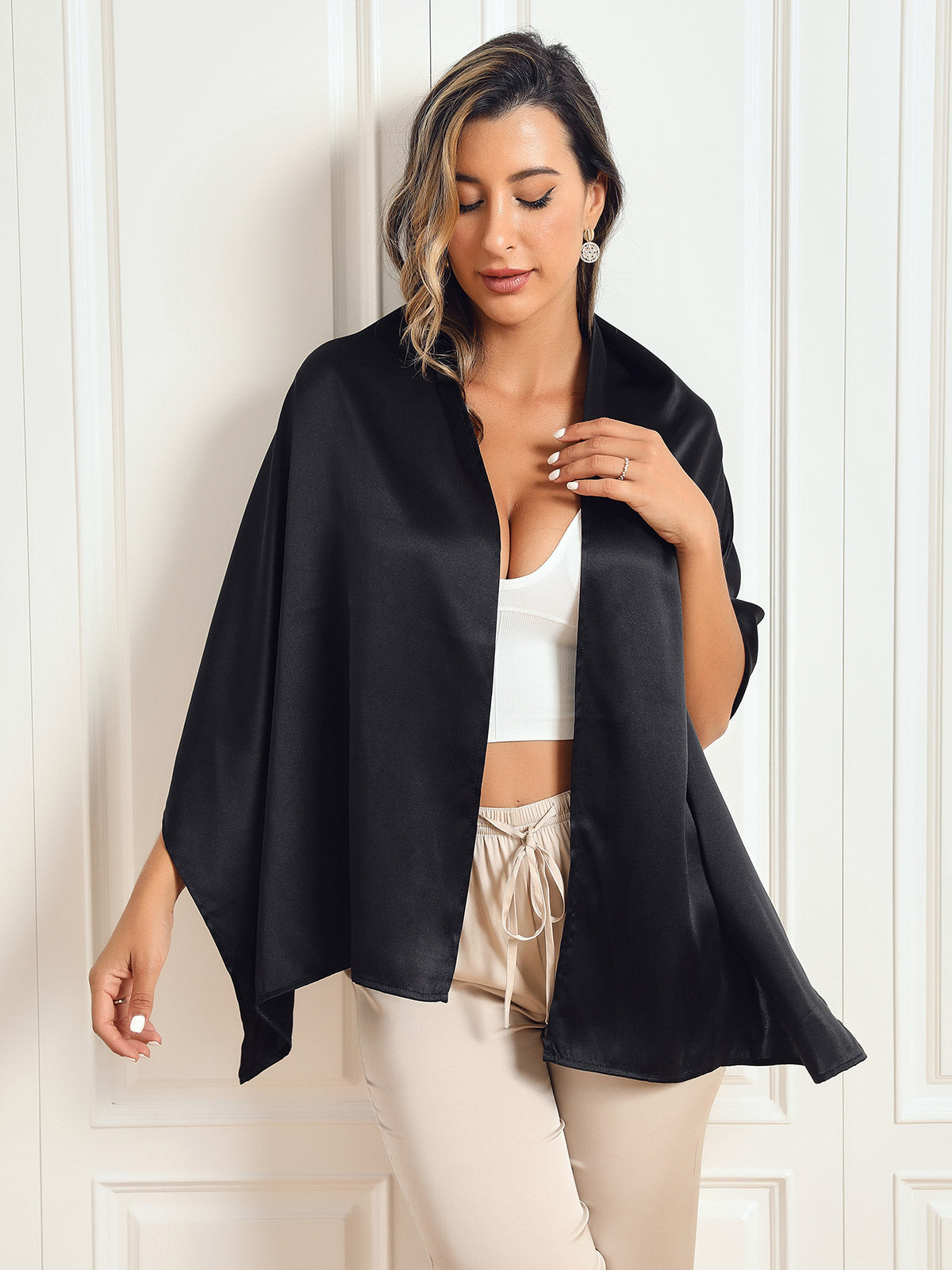 SilkSilky-NL Scarf Zwart 002