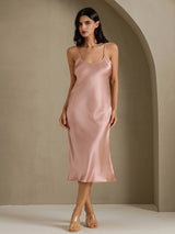 [Toscane] SilkSilky-NL Spaghetti Strap V Neck Jurk 003