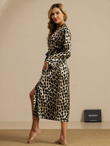 [Leopard] SilkSilky-NL Lange Mouw Dames Kamerjas 003