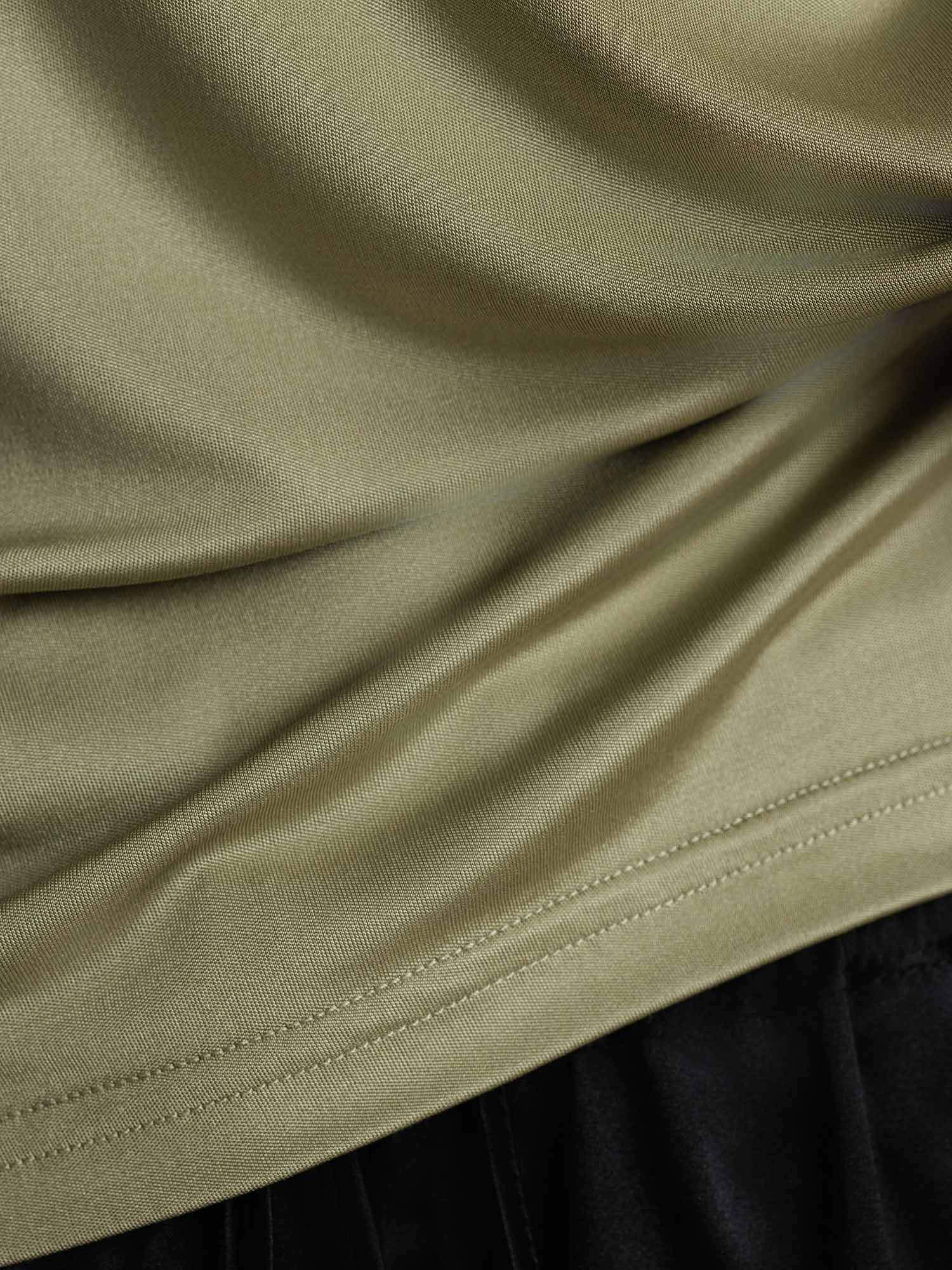 [Gedroogd Kruiden] SilkSilky-NL Korte Mouw Col Montant Dames T-Shirt 005