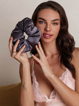 [Donkergrijs] SilkSilky-NL Scrunchie 004