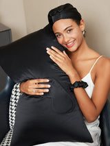 [Zwart] SilkSilky-NL 19Momme Pure Silk Pillowcase Set 001