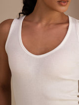 [Wit] SilkSilky-NL Sleeveless Deep V Neck Cami-Top 005