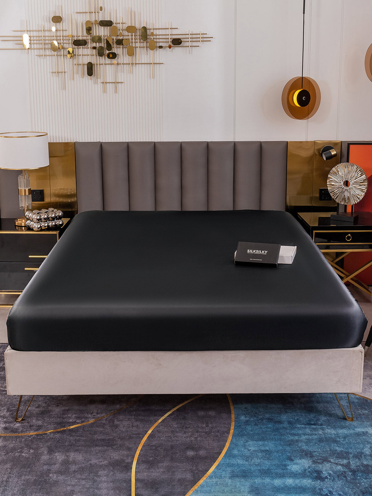 [Zwart] SilkSilky-NL 19Momme Sheet 002