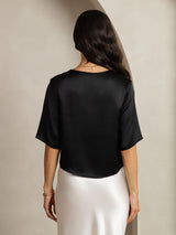 [Zwart] SilkSilky-NL Half Sleeve Dames T-Shirt 002
