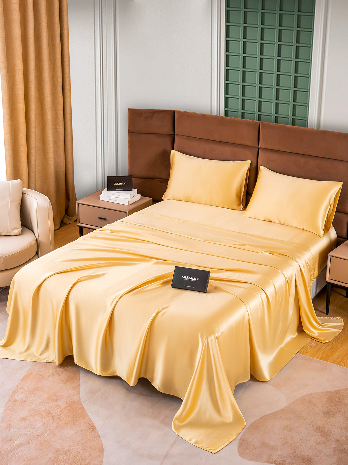 [Champagne] SilkSilky-NL 25Momme Bedding Set 006