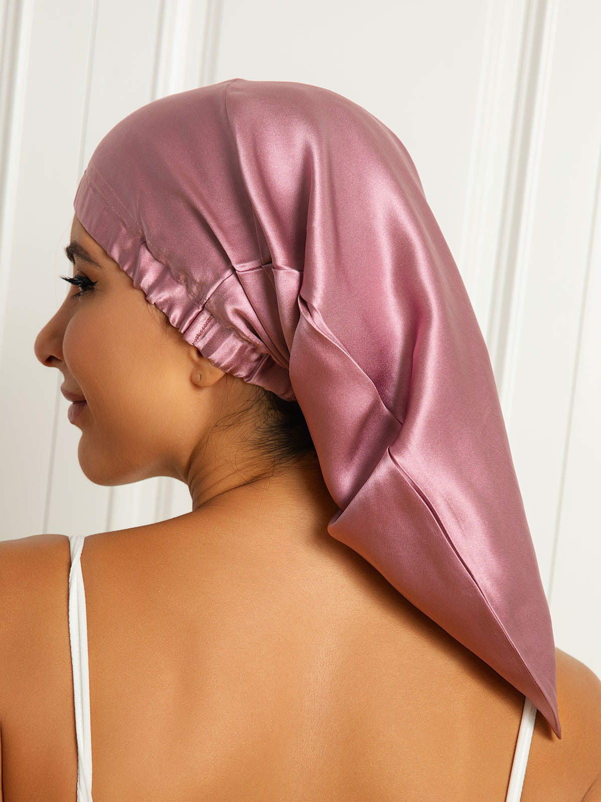 SilkSilky-NL Sleep Cap BleekMauve 001