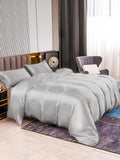 SilkSilky NL 22Momme Pure Silk Bedding Set Zilver 002