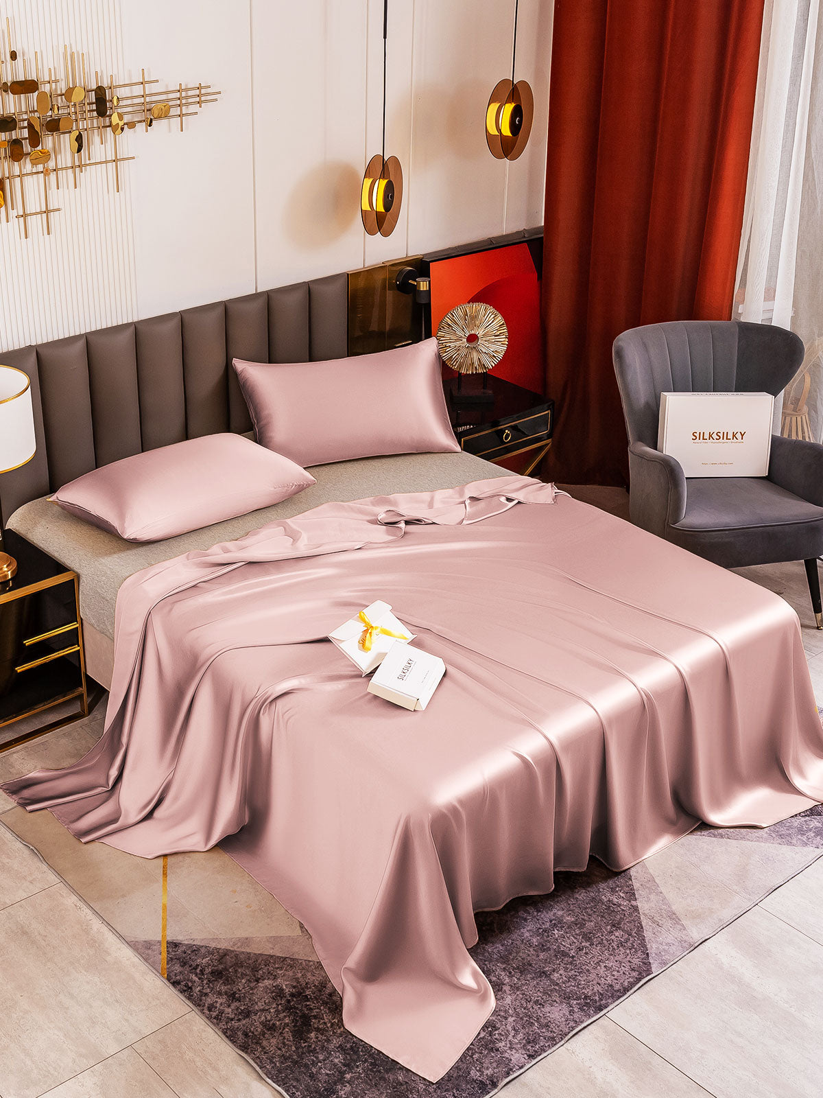 [Perzikhuid] SilkSilky-NL 19Momme Bedding Set 001