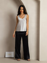 [Zilver] SilkSilky-NL Sleeveless V Neck Cami-Top 004