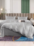 SilkSilky NL 25Momme Pure Silk Bedding Set Zilver 002