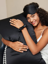 [Zwart] SilkSilky-NL 19Momme Pure Silk Pillowcase Set 001